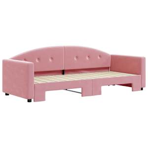 vidaXL Tagesbett Ausziehbar Rosa 80x200 cm Samt