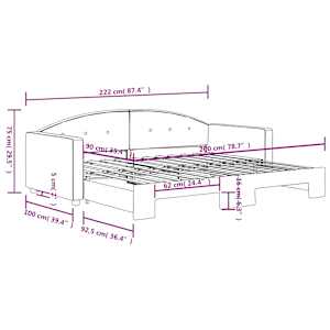 Válenda s přistýlkou tmavě zelená 90 x 200 cm samet - obrázek 9