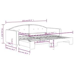 Válenda s přistýlkou růžová 90 x 200 cm samet - obrázek 9