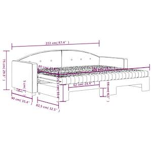 Válenda s přistýlkou a matracemi světle šedá 80 x 200 cm samet - obrázek 12