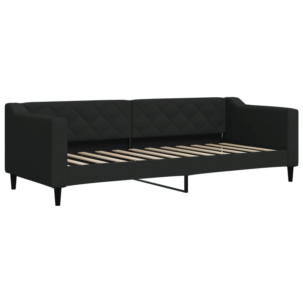 vidaXL Slaapbank met matras 80x200 cm stof zwart, foto 2