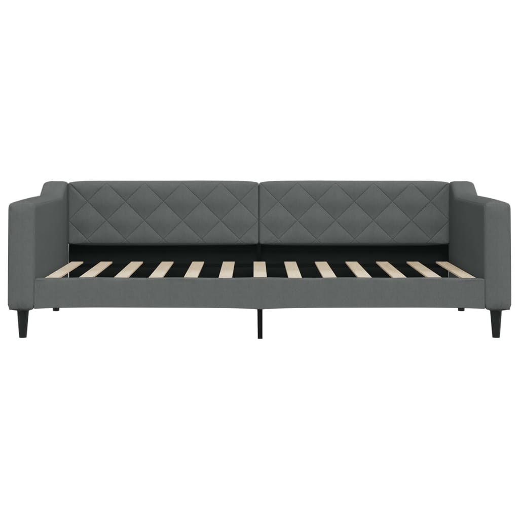 vidaXL Slaapbank met matras 90x200 cm stof donkergrijs grijs, foto 4