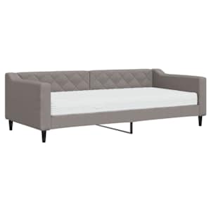 Válenda s matrací taupe 90 x 200 cm textil - obrázek 2