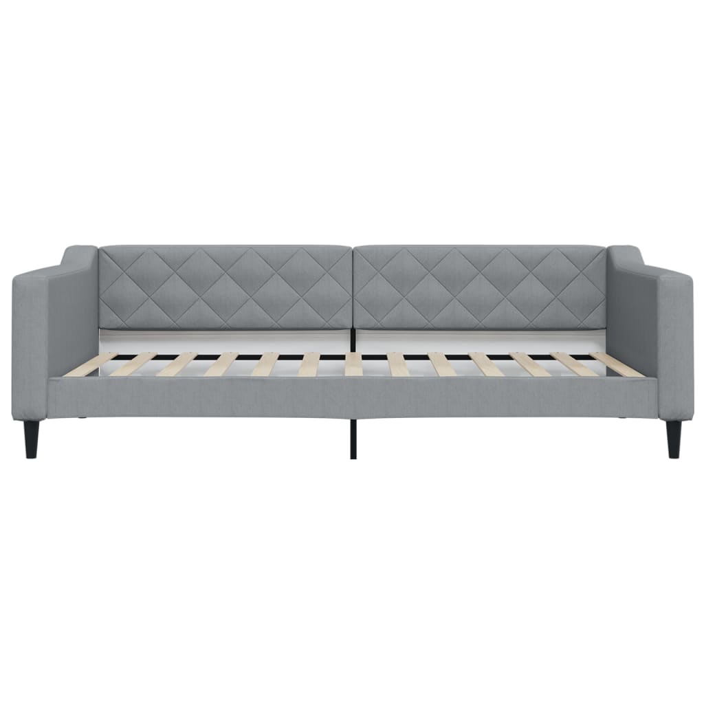 vidaXL Slaapbank met matras 100x200 cm stof lichtgrijs grijs, foto 4