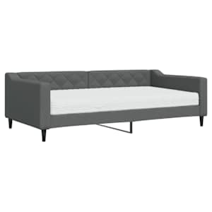 Válenda s matrací tmavě šedá 100 x 200 cm textil - obrázek 2