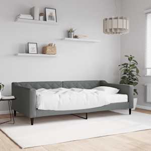 Válenda s matrací tmavě šedá 100 x 200 cm textil