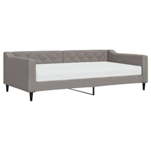 Válenda s matrací taupe 100 x 200 cm textil - obrázek 2