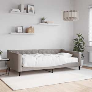 Válenda s matrací taupe 100 x 200 cm textil - obrázek 1