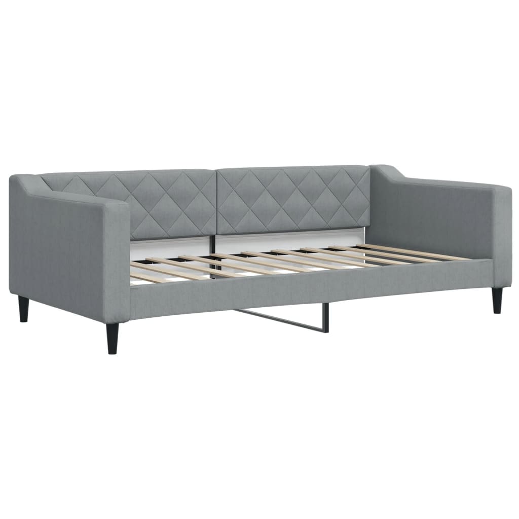 vidaXL Slaapbank met matras 90x190 cm stof lichtgrijs grijs, foto 2