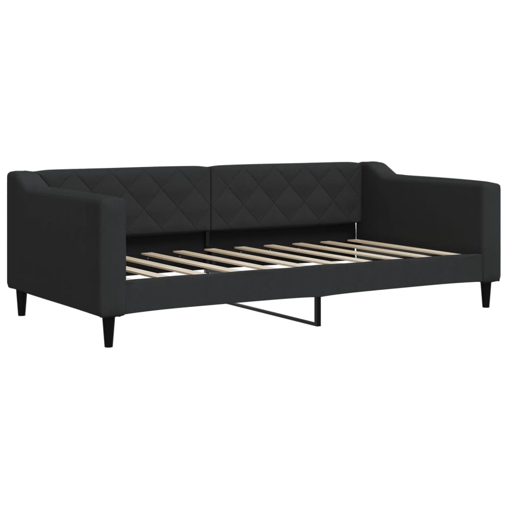 vidaXL Slaapbank met matras 90x190 cm stof zwart, foto 2