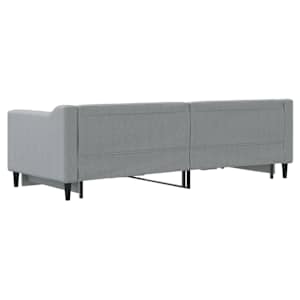 Válenda s přistýlkou světle šedá 80 x 200 cm textil - obrázek 9