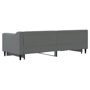 Válenda s přistýlkou tmavě šedá 80 x 200 cm textil - obrázek 9