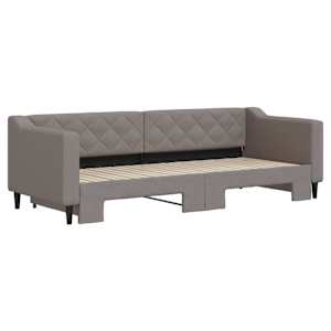 Válenda s přistýlkou taupe 80 x 200 cm textil - obrázek 3