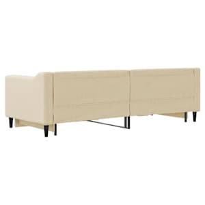 Válenda s přistýlkou krémová 80 x 200 cm textil - obrázek 9
