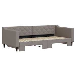Válenda s přistýlkou taupe 90 x 200 cm textil - obrázek 3