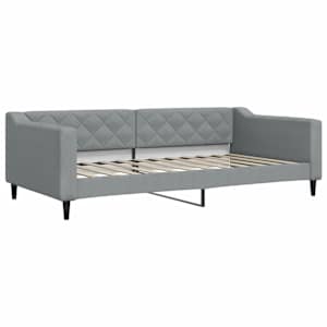 Válenda s přistýlkou světle šedá 100 x 200 cm textil - obrázek 4
