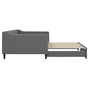 Válenda s přistýlkou tmavě šedá 100 x 200 cm textil - obrázek 8