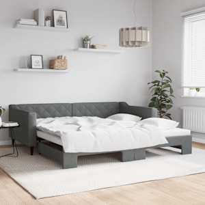 Válenda s přistýlkou tmavě šedá 100 x 200 cm textil - obrázek 1