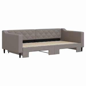 Válenda s přistýlkou taupe 100 x 200 cm textil - obrázek 3