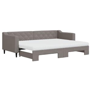 Válenda s přistýlkou a matracemi taupe 80 x 200 cm textil - obrázek 2
