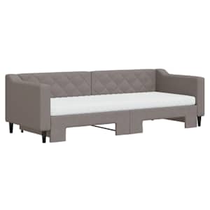 Válenda s přistýlkou a matracemi taupe 80 x 200 cm textil - obrázek 3