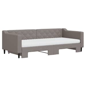 Válenda s přistýlkou a matracemi taupe 90 x 200 cm textil - obrázek 3