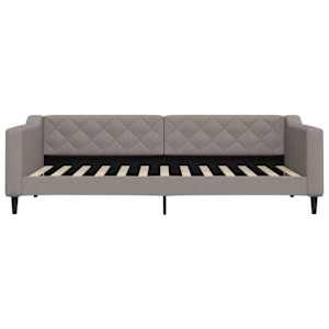 Válenda s přistýlkou a zásuvkami taupe 90 x 200 cm textil - obrázek 5