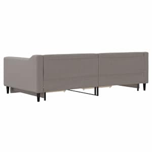 Válenda s přistýlkou a zásuvkami taupe 100 x 200 cm textil - obrázek 8
