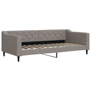 Válenda s přistýlkou a zásuvkami taupe 90 x 200 cm textil - obrázek 4
