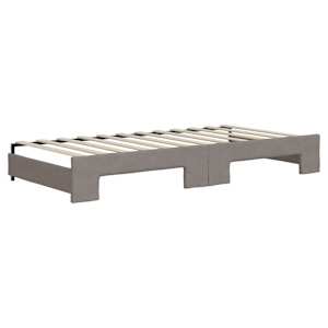 Válenda s přistýlkou a zásuvkami taupe 90 x 200 cm textil - obrázek 5