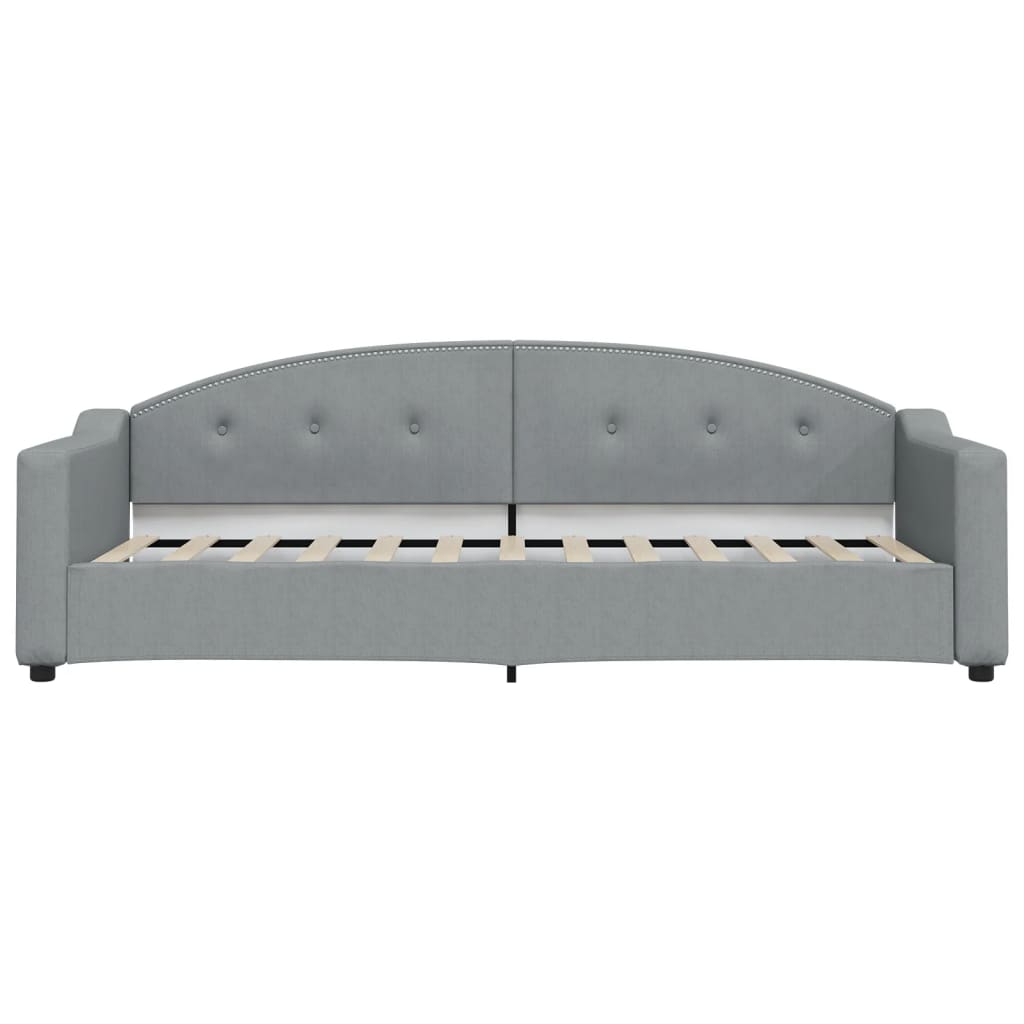 vidaXL Slaapbank met matras 80x200 cm stof lichtgrijs grijs, foto 4