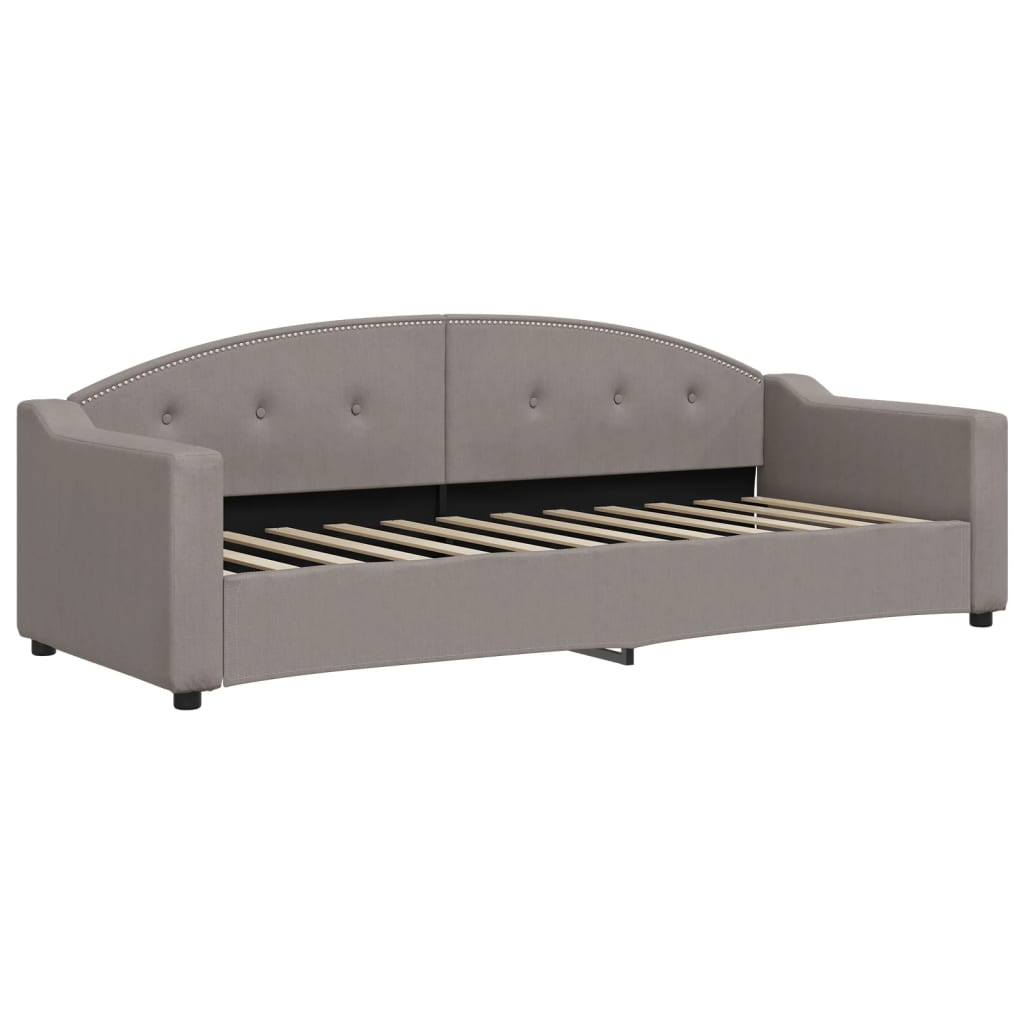 vidaXL Slaapbank met matras 80x200 cm stof taupe, foto 2
