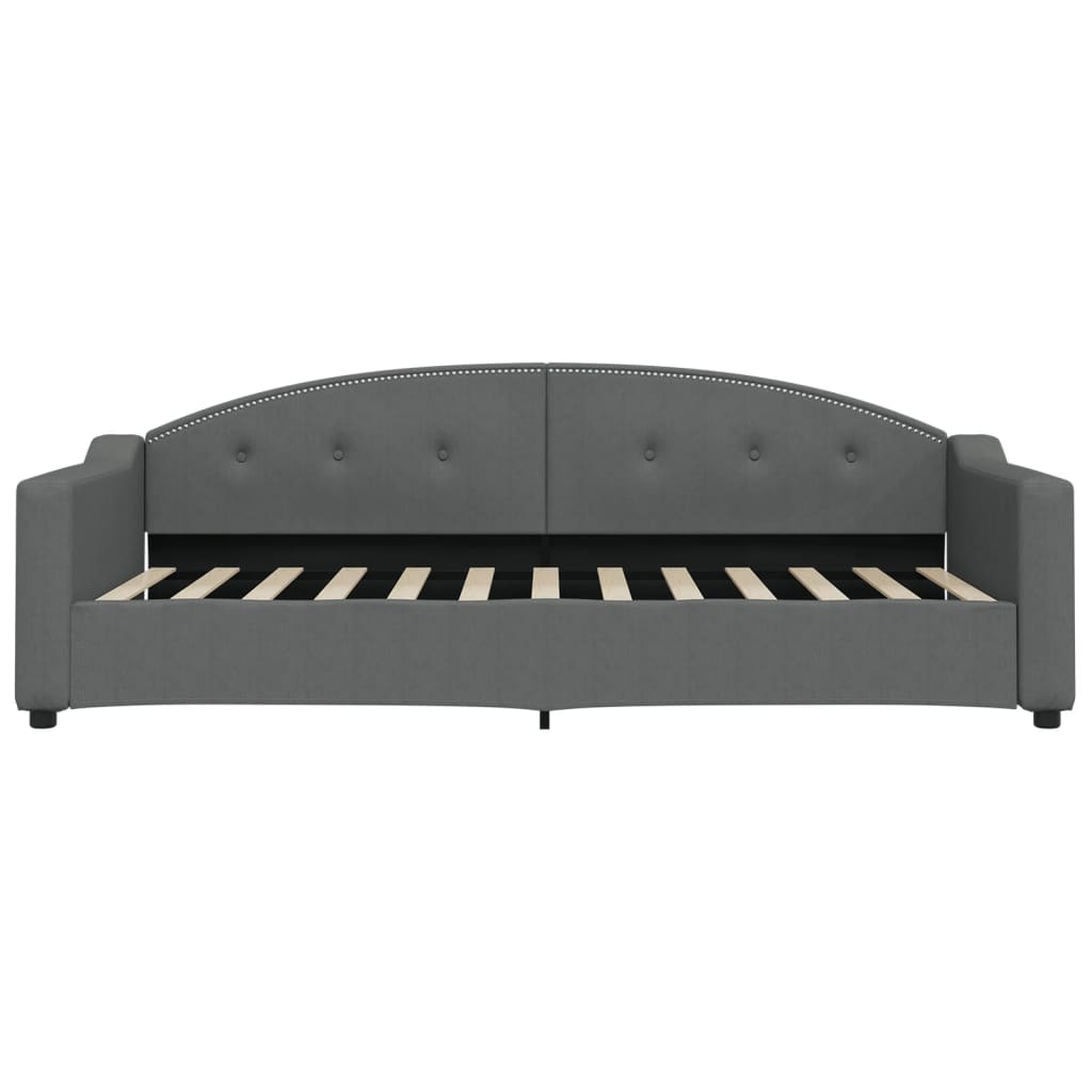 vidaXL Slaapbank met matras 90x200 cm stof donkergrijs grijs, foto 4