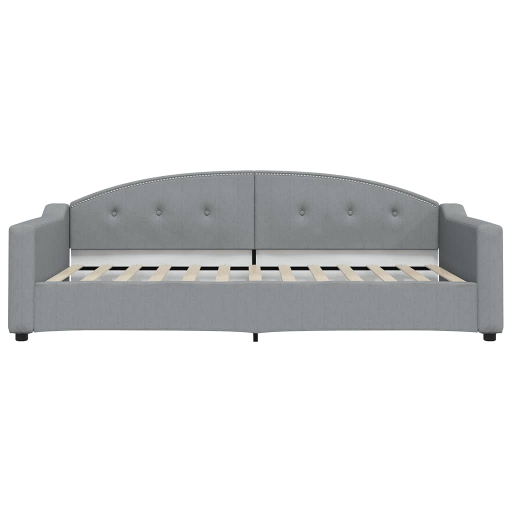 vidaXL Slaapbank met matras 100x200 cm stof lichtgrijs grijs, foto 4