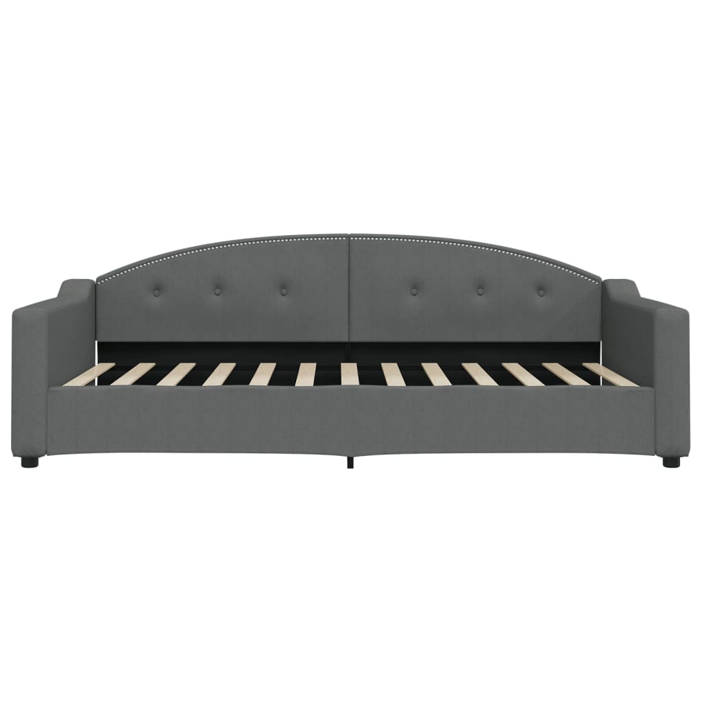 vidaXL Slaapbank met matras 100x200 cm stof donkergrijs grijs, foto 4