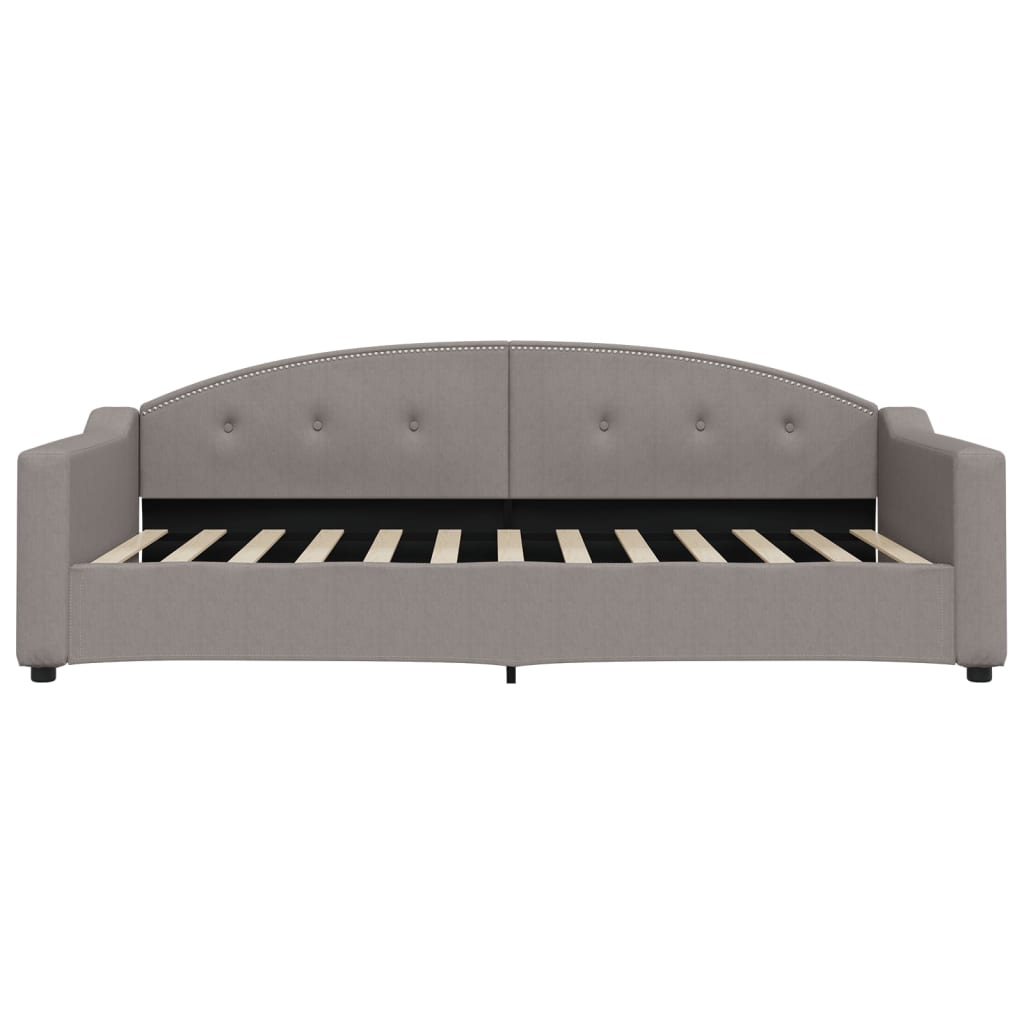 vidaXL Slaapbank met matras 100x200 cm stof taupe, foto 4