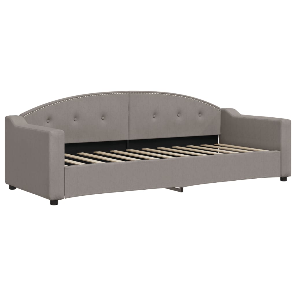 vidaXL Slaapbank met onderschuifbed 80x200 cm stof taupe, foto 4
