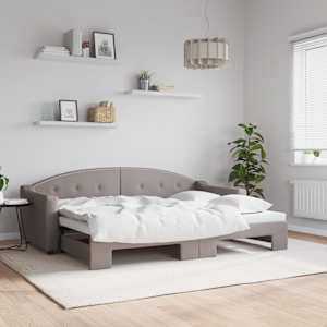 Válenda s přistýlkou taupe 80 x 200 cm textil - obrázek 1