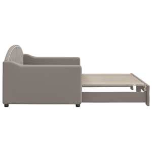 Válenda s přistýlkou taupe 90 x 200 cm textil - obrázek 4