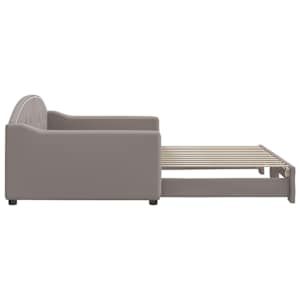 Válenda s přistýlkou taupe 100 x 200 cm textil - obrázek 4