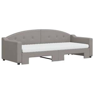 Válenda s přistýlkou a matracemi taupe 80 x 200 cm textil - obrázek 3