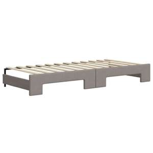 Válenda s přistýlkou a matracemi taupe 80 x 200 cm textil - obrázek 5