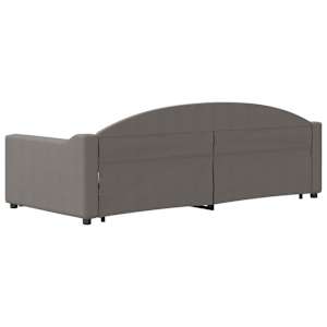 Válenda s přistýlkou a zásuvkami taupe 90 x 200 cm textil - obrázek 5