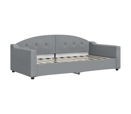 vidaXL Daybed with Mattress Light Grey 90x190 cm Fabric