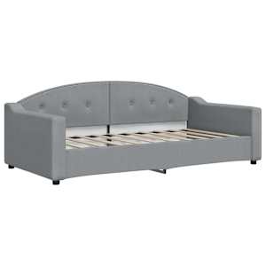 vidaXL Daybed with Mattress Light Grey 90x190 cm Fabric