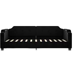 Válenda s matrací černá 80 x 200 cm textil - obrázek 4