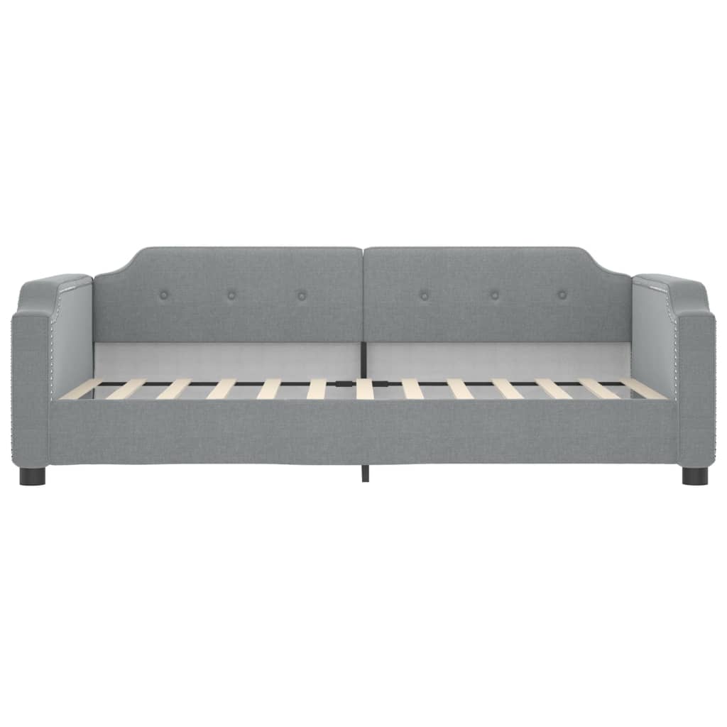 vidaXL Slaapbank met matras 90x200 cm stof lichtgrijs grijs, foto 4
