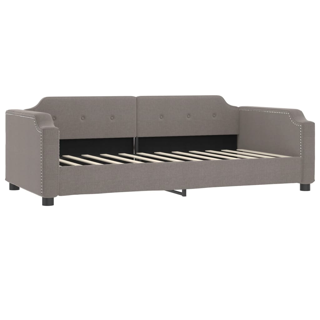 vidaXL tópszínű szövet kanapéágy matraccal 90 x 200 cm