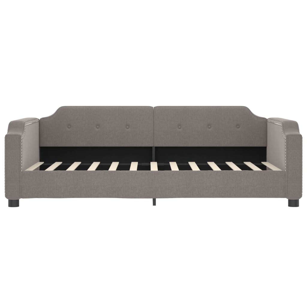 vidaXL Slaapbank met matras 90x200 cm stof taupe, foto 4