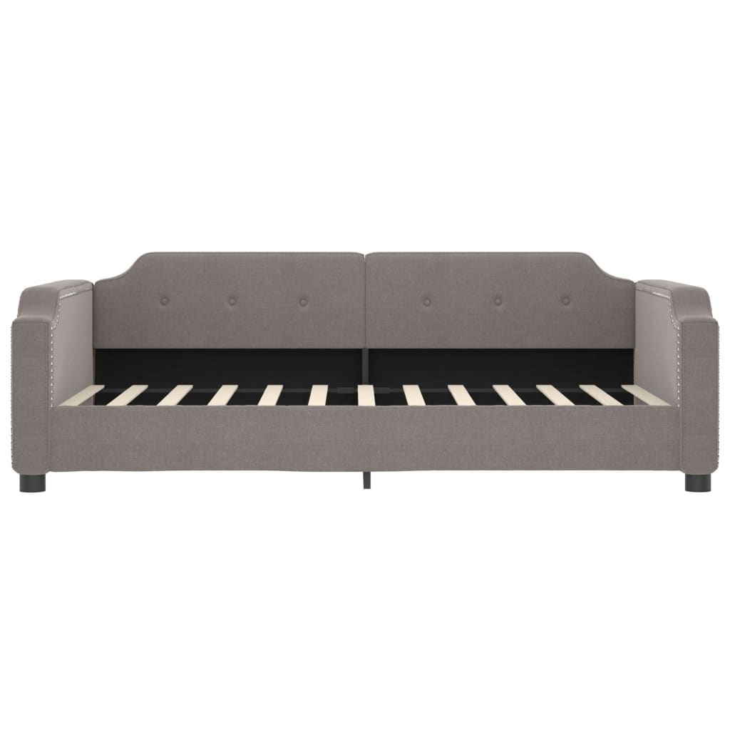 vidaXL Slaapbank met matras 100x200 cm stof taupe, foto 4